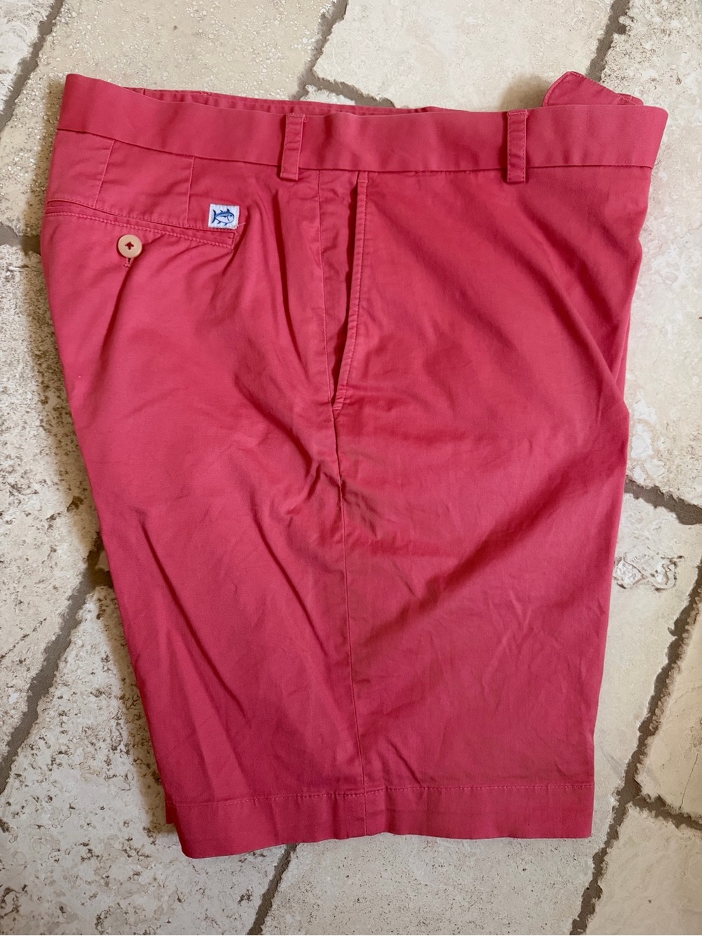 Southern Tide Coral Red Chino Shorts